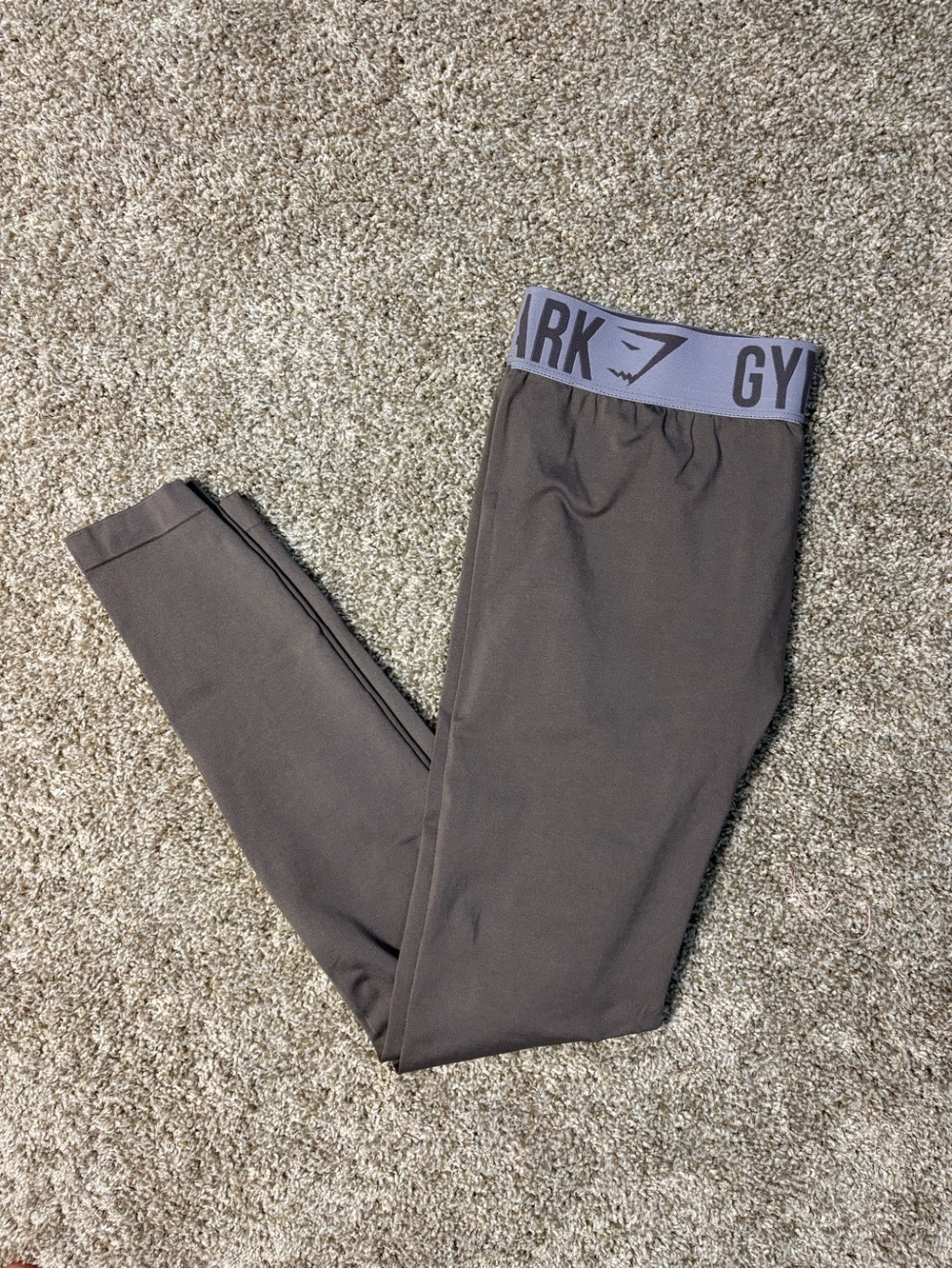 Gymshark Women’s High Rise Knit Leggings Gray Size S Ankle Stretch Logo
